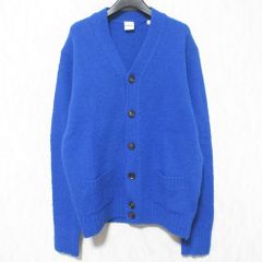 タウンクラフト Towncraft モヘアカーディガン ブルー 青 ポケット付き 