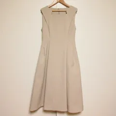 美品 23AW CELFORD セルフォード スカラネック ノースリーブワンピース CWFO235064 サイズ38 ベージュ レディース 古着 中古 USED