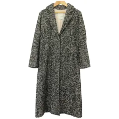 美品 Her lip to ハーリップトゥ Herringbone Wool-Blend Classic Coat コート 1223307066 サイズS ブラック レディース 古着 中古 USED