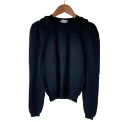美品 REDValentino レッドヴァレンティノ レースカラー ニット セーター ウール サイズS ブラック レディース 古着 中古 USEDのサムネイル