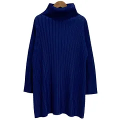 良品 PLEATS PLEASE プリーツプリーズ イッセイミヤケ タートルネック チュニック ワンピース PP63-FT364 サイズ3 ブルー レディース 古着 中古 USEDのサムネイル