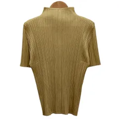 プリーツプリーズ イッセイミヤケ カットソー Tシャツ 長袖 3 L ベージュ PLEATS PLEASE ISSEY MIYAKE（カットソー(長袖/七分)）のフリマ