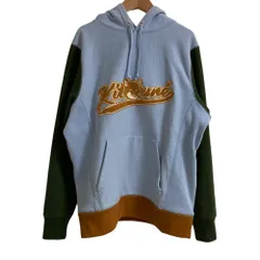 良品 MAISON KITSUNE メゾンキツネ Varsity Fox Colorblock Hoodie カラーブロック スウェットパーカー フーディ サイズXS ブルー系 レディース 古着 中古 USEDのサムネイル