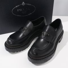あず様専用】PRADA プラダ ダブルチョコレート レザー ローファー 38
