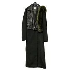 美品 AMERI アメリ RIDERS DOCKING LONG COAT ライダース ドッキング ロングコート F ダークグリーン レディース 古着 中古 USEDのサムネイル