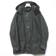 美品 Barbour バブアー マーガレットハウエル 別注 WAXED COTTON オイルドジャケット 578-9212003 2 ブラック メンズ 古着 中古 USEDのサムネイル