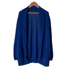 美品 Y's for living YOHJIYAMAMOTO ワイズフォーリビング ヨウジヤマモト コットンレーヨン カーディガン ブルー レディース 古着 中古 USEDのサムネイル