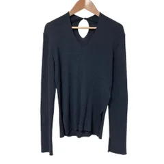 美品 YLEVE イレーヴ HIGH TWIST FINE WOOL KN P/O リブニットカットソー 168-3260014 サイズ1 ネイビー レディース 古着 中古 USEDのサムネイル