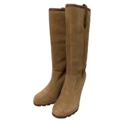 新品同様 UGG アグ W SOLEIL ソレイユ ウェッジソール ムートンロングブーツ サイズUS6 23cm ブラウン レディース 古着 中古 USED