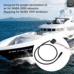 NMEA 2000 N2K オス電源ケーブル 5ピン 1m/39.4インチ長 ネットワーク NMEA 2000 スターターケーブル
