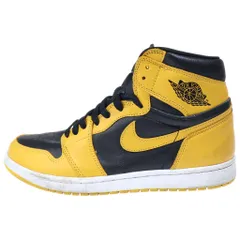 NIKE (ナイキ) AIR JORDAN 1 RETRO HIGH OG Pollen エアジョーダン 1 パラン ハイカットスニーカー ブラック/イエロー US10.5/28.5cm 555088-701
