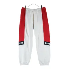 SUPREME (シュプリーム) 20SS Color Blocked Sweatpant カラーブロック サイドロゴ スウェットパンツ ホワイト/レッドのサムネイル