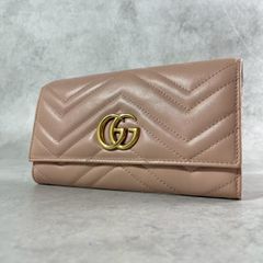 美品✨️グッチ GG マーモント 長財布 ラウンドジップ キルティング 