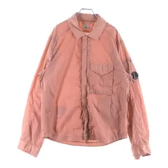 C.P. Company (シーピーカンパニー) 23SS Chrome-R Full Zip Overshirt クロム アール フルジップアップ ナイロン シャツ ジャケット ピンク 14CMOS041Aのサムネイル