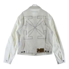OFF-WHITE (オフホワイト) ロゴプリント デニム トラッカージャケット ホワイト OMYE054F21DEN002のサムネイル
