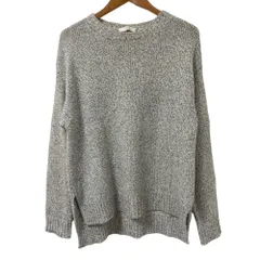 良品 FEDELI フェデリ カシミヤ100％ メランジ ニットセーター サイズ40 ホワイト×ブルー メンズ 古着 中古 USEDのサムネイル