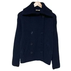 良品 PRADA プラダ チャンキーニット ダブルジャケット 38 ネイビー  レディース 古着 中古 USEDのサムネイル