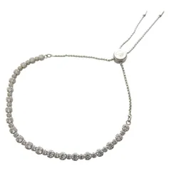 美品 SWAROVSKI スワロフスキー Matrix Tennis クリスタル ブレスレット 5652227 シルバーカラー レディース 古着 中古 USED