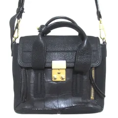 美品 3.1 Phillip Lim 3.1フィリップリム パシュリ ミニ サッチェル 2way ショルダーバッグ ハンドバッグ ブラック レディース 古着 中古 USEDのサムネイル