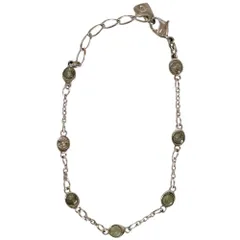 美品 SWAROVSKI スワロフスキー ラインストーン ブレスレット アクセサリー シルバーカラー レディース 古着 中古 USED