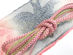 【一輝堂】和装小物 帯締め 帯揚げ セット 振袖用 総絞り 丸組 金糸 帯締 帯揚 美品 26w04-5648