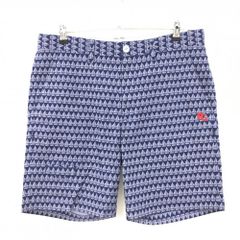 現行モデル パーリーゲイツ ハーフパンツ 短パン 紺 白 ネイビー L〜XL