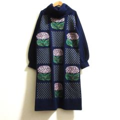 SAITO TOYOKO サイトウトヨコ 花柄デザイン ニットワンピースセーター