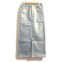 美品 24SS VIVIENNE TAM ヴィヴィアンタム コーティングデニムスカート サイズ38 ブルー レディース 古着 中古 USEDのサムネイル