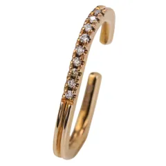 美品 Hirotaka ヒロタカ DUNE K10 0.04Ct ダイヤモンド イヤーカフ イエローゴールド レディース 古着 中古 USEDのサムネイル