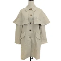 美品 FABIANA FILIPPI ファビアナフィリッピ モニーレ付きラッフル ステンカラーコート 38 ベージュ レディース 古着 中古 USEDのサムネイル