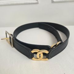 シャネル ココマーク ベルト レザー 65 ブラック ヴィンテージ - メルカリ