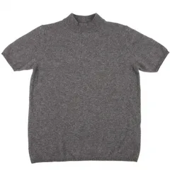 アルマーニ コレッツォーニ ARMANI COLLEZIONI カシミヤ混ハイネック半袖ニット グレー48のサムネイル