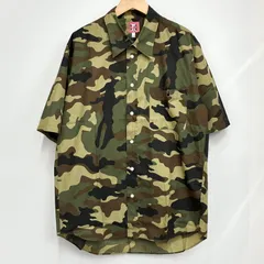 【アベイシングエイプ A BATHING APE】希少アイテム！初期イギリス国旗タグ 半袖カモフラシャツ XLのサムネイル