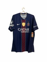 PSG 25-26 ホーム レプリカ CL決勝パッチ クヴァラツへリア サイズS