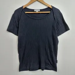 MEN'S TENORAS メンズティノラス リブTシャツ カットソー DCアーカイブ Y2K モード グランジ フェード ストライプ ワイドリブ クルーネック ブラック 黒 メンズ サイズ MEDIUM E107のサムネイル