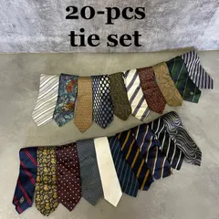 【T-1253】ネクタイ　柄物　20本セット　まとめ　古着