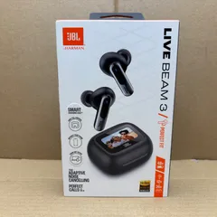 美品　JBL LIVE BEAM 3 ワイヤレスイヤホン スマート充電ケース  ブラック JBLLIVEBEAM3BLK