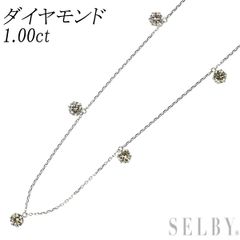 k18 ゴールドチェーン ダイアモンド ステーション ネックレス 40.5 