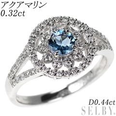 ☆0.60ct☆アクアマリン✨0.85ctダイヤモンドプラチナリング指輪 