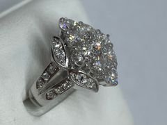Pt900 花形ダイヤモンドリング 2.682ct 早い者勝ちです！12号値引き