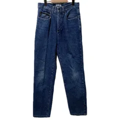 【中古】　ICE BERG　デニムパンツ　Gパン　ジーンズ　ボトムス　ジップフライ　センタープレス　革パッチ　ポケット刺しゅうデザイン　イタリア製　古着　/1156のサムネイル