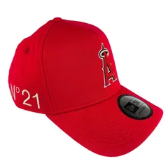 極美品★日本限定【N°21:ヌメロヴェントゥーノ×NEW ERA:ニューエラ×MLB:メジャーリーグベースボール】トリプルコラボ ロサンゼルス・エンゼルス アイコン:ロゴ刺繍 スナップバック キャップ (約56.8㎝~約60.6㎝) ユニセックスのサムネイル