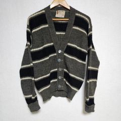 Niffi ダークグレー ニットカーディガン 英国製 - メルカリ
