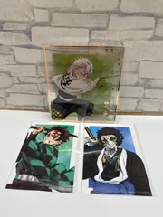 【Q1-15】◎ 鬼滅の刃 オンラインくじ　クリア色紙　ブロマイド×2  セット　中古のサムネイル