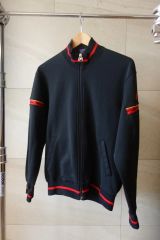 希少】プラダスポーツ 半袖 ジップアップ スウェット アーカイブ XL 黒