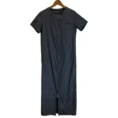 【中古】　Yohji Yamamoto　ワンピース　半袖　ロング丈　フルジップ　無地　サイドポケット　日本製　ドメスティック　古着　/2495のサムネイル
