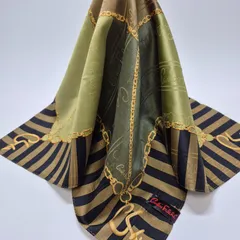 【新品】Carlos Falchi シルク混合ハンカチーフ 大判サイズ ミニスカーフのサムネイル