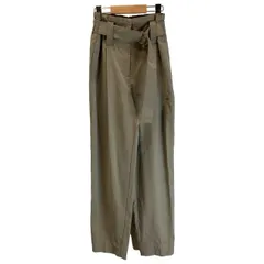 【中古】　ZARA　テーパードパンツ　ウエストゴム　ベルト　ハイネック　ジップフライ　無地　古着　/2121