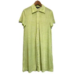 【中古】　tricot COMME des GARCONS　ワンピース　90s vintage　90年代　半袖　ミモレ丈　シャツ　フルボタン　レギュラーカラー　チェック　フレア　AD1993　日本製　ドメスティック　古着　/2495のサムネイル