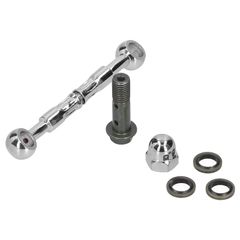 油圧ホース延長コネクタ オートバイ用 ブレーキホースエクステンダー 108mm 鋼鉄材質 耐摩耗性 ナット付き